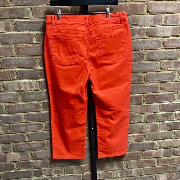 Talbots Red Curvy Crop Jean Size 12 - Picture 4 of 5